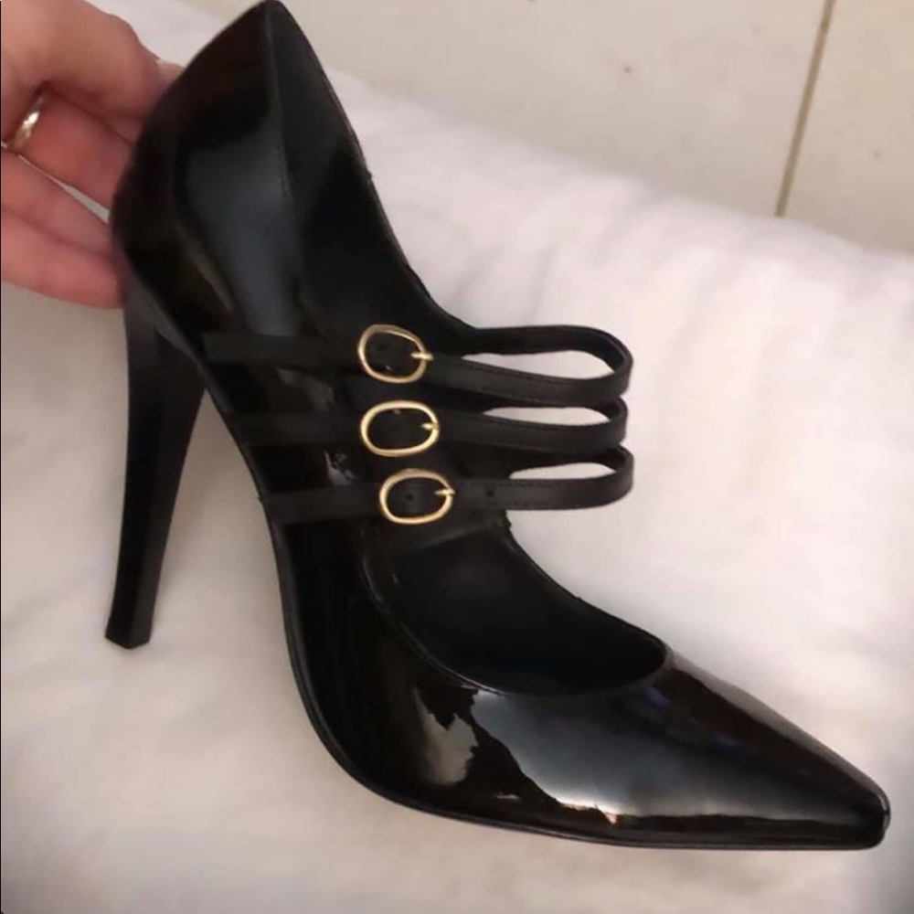 Rachel Zoe black patent heels , new.